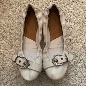 Cream Dior Flats